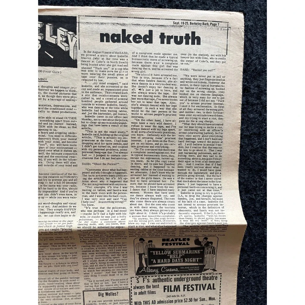 1970s Berkeley Bark CounterCulture, Black Panther Party, Underground Newspaper,